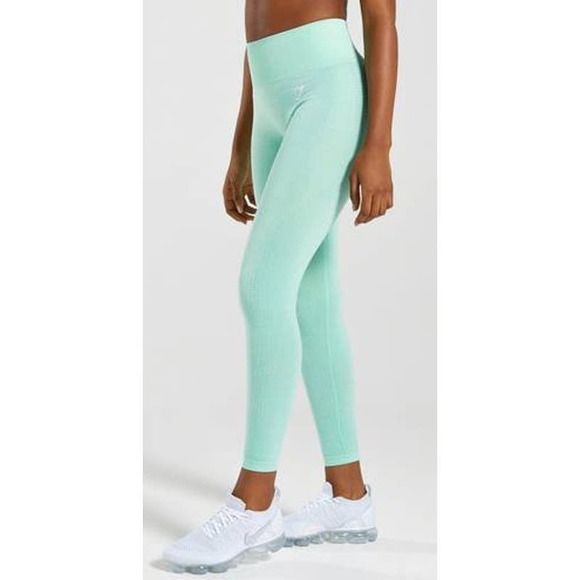 Gymshark Women's Vital Seamless Yoga Legging Pistachio Green Size Small - Picture 3 of 8